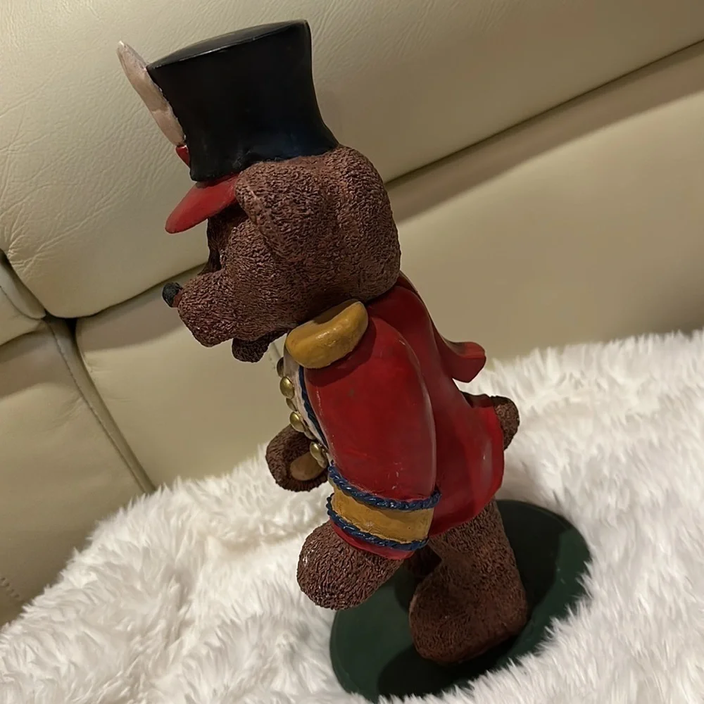 Kurt Adler Teddy Bear Soldier Nut Cracker Ceramic